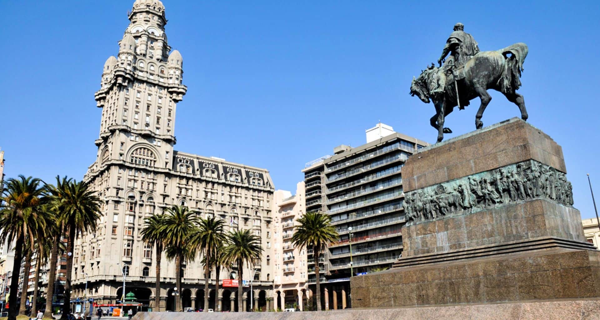 Statue in a plaza of Montevideo, Uruguay