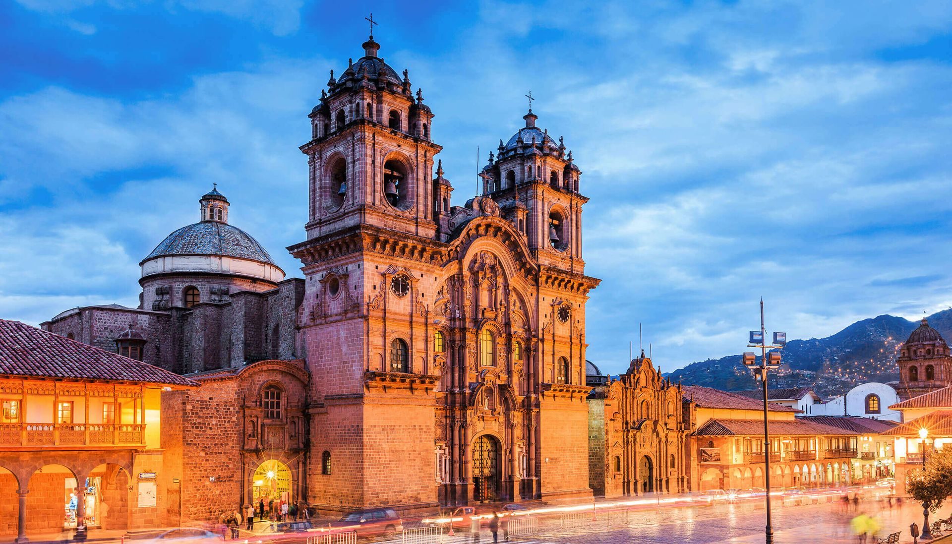 Cusco's Plaza de Armas and cathedral in quiet early-morning light